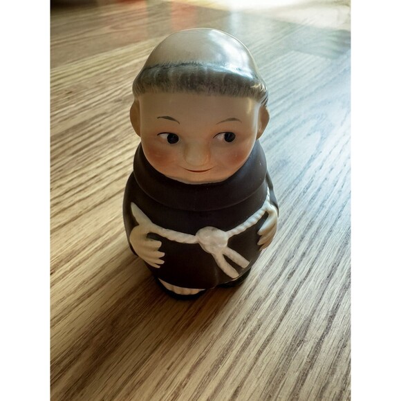 Goebel Friar Tuck Mustard Pot/Condiment holder Figurine & Lid Germany S183‎ VTG - Picture 1 of 11